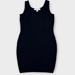 St John Essentials Women's Little Black Dress Sheath Bodycon Knit Stretch Size 0